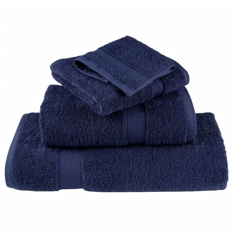 Serviettes d'invité de qualité sup. SOLUND 4 pcs bleu marine - 4