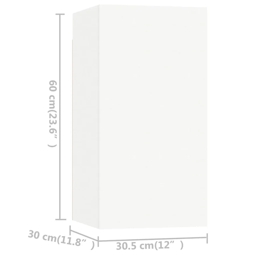 Ensemble de meubles TV 4 pcs Blanc Bois d'ingénierie - 7