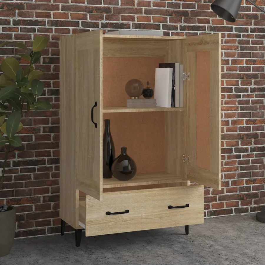 Buffet haut Chêne sonoma 70x31x115 cm Bois d'ingénierie - 3