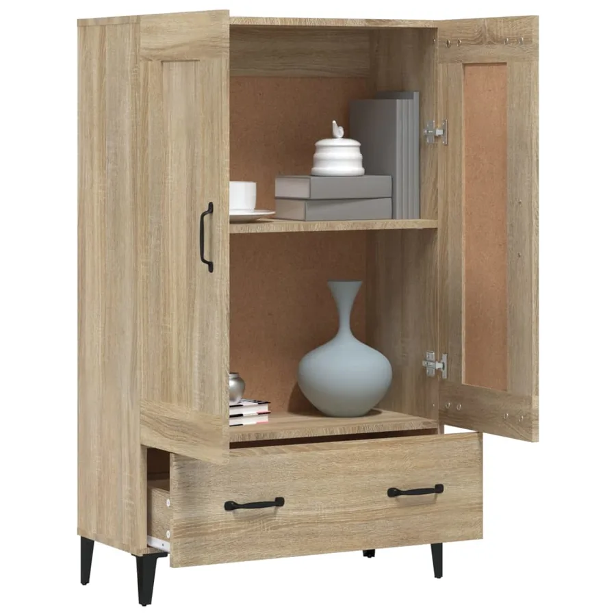Buffet haut Chêne sonoma 70x31x115 cm Bois d'ingénierie - 4