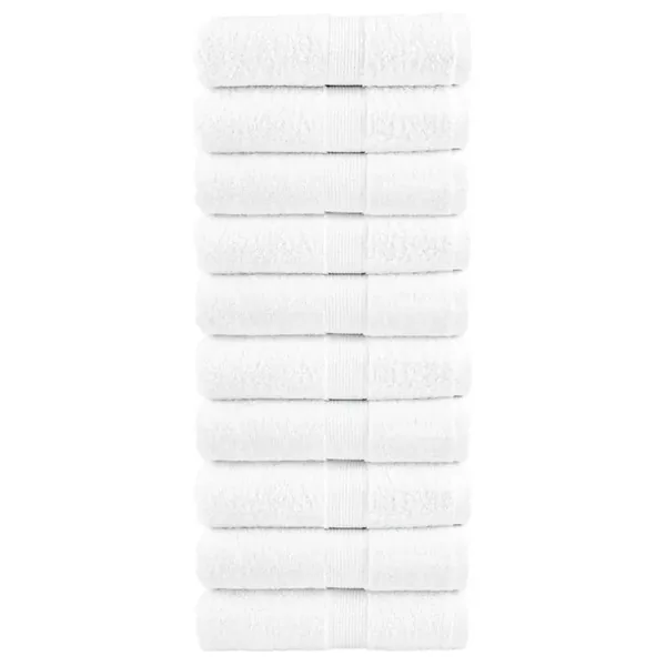Serviettes de toilette premium SOLUND 10 pièces Blanc 30 x 30 cm 600 g/m²