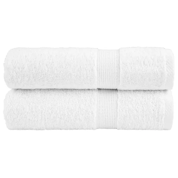 Serviettes de bain de qualité supérieure SOLUND 2 pcs blanc