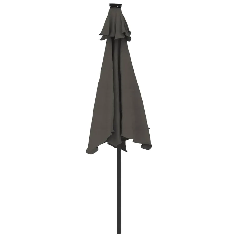 Parasol de jardin avec mât en acier anthracite 225x225x212 cm - 6