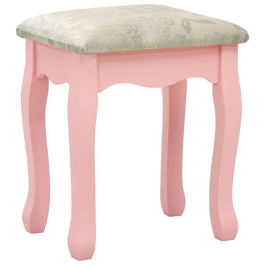 Ensemble de coiffeuse avec tabouret Rose 75x69x140 cm Paulownia - 9