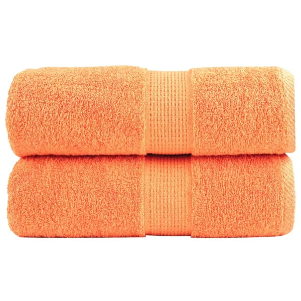 Serviettes de toilette premium SOLUND 2 pièces Orange 30 x 30 cm 600 g/m²