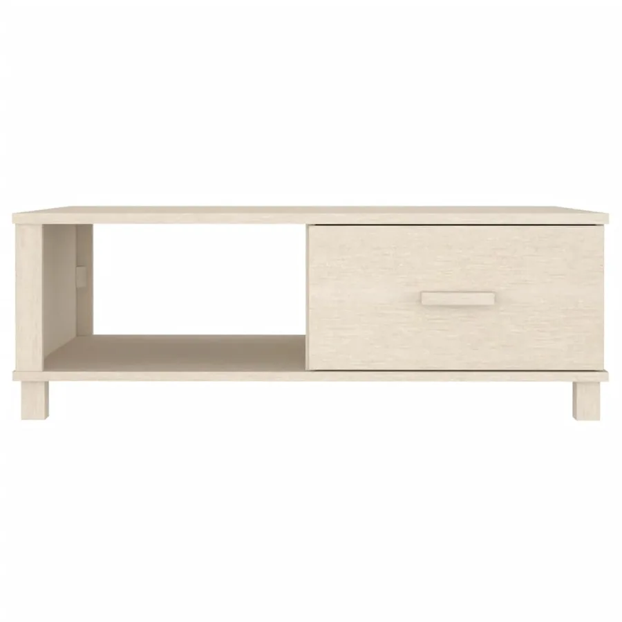 Table basse HAMAR Marron miel 100x55x35 cm Bois massif de pin - 5