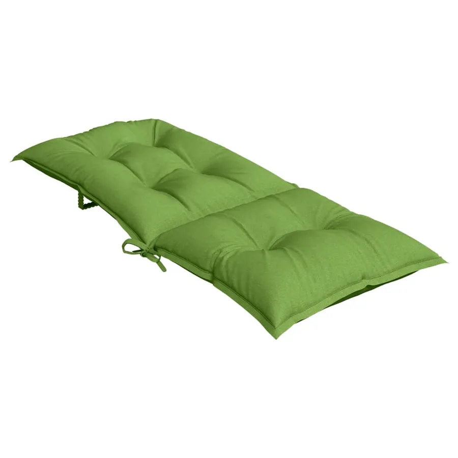 Coussins de chaise à dossier haut lot de 4 vert mélangé tissu - 6