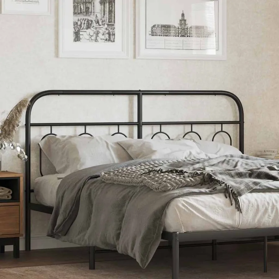 Tête de lit de remplacement métal noir 137 cm - 3