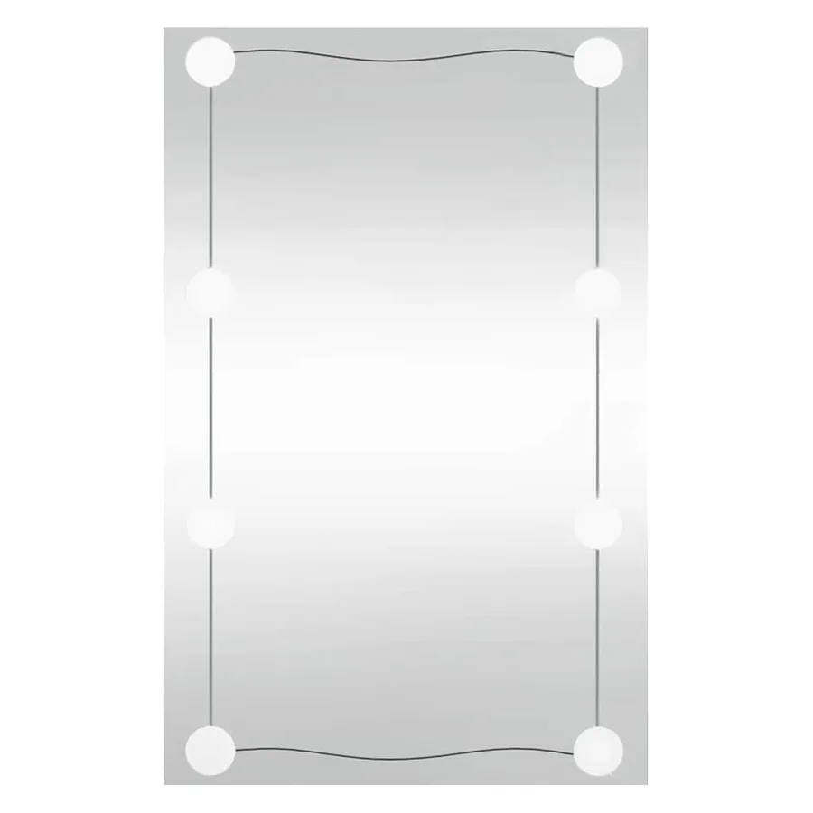 Miroir mural avec lumières LED 50x80 cm verre rectangulaire - 2