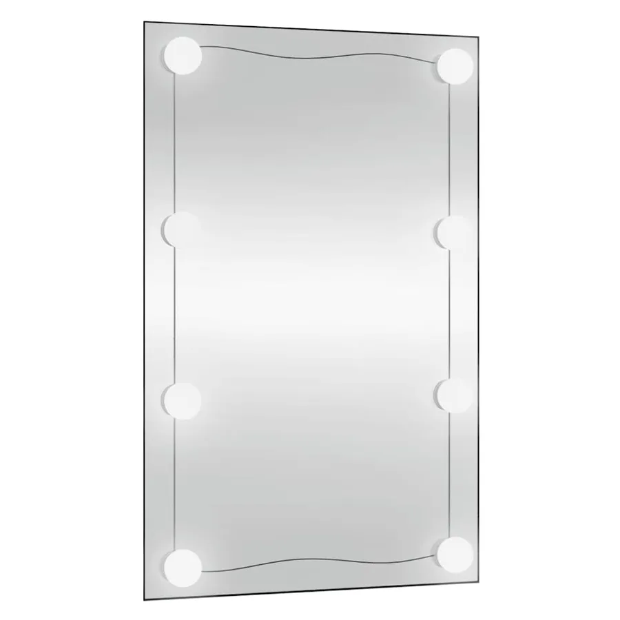 Miroir mural avec lumières LED 50x80 cm verre rectangulaire - 4