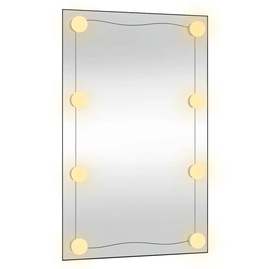 Miroir mural avec lumières LED 50x80 cm verre rectangulaire - 5