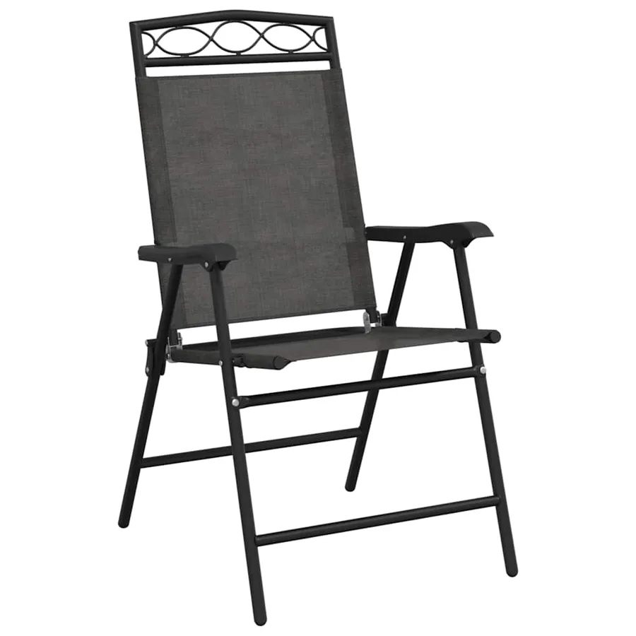 Chaises de jardin pliables lot de 8 en acier et textilène - 3