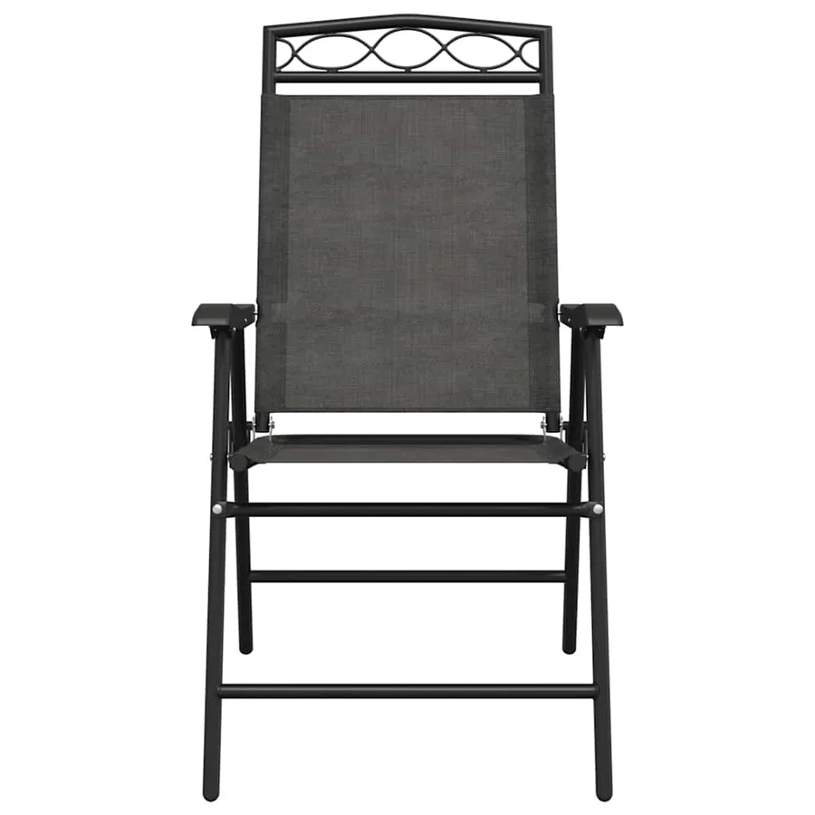 Chaises de jardin pliables lot de 8 en acier et textilène - 5