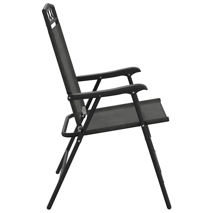 Chaises de jardin pliables lot de 8 en acier et textilène - 6
