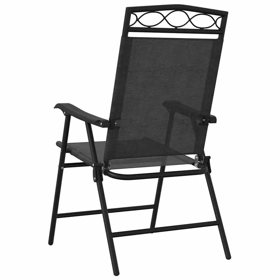 Chaises de jardin pliables lot de 8 en acier et textilène - 7