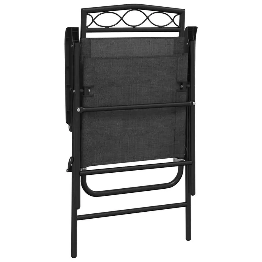 Chaises de jardin pliables lot de 8 en acier et textilène - 8