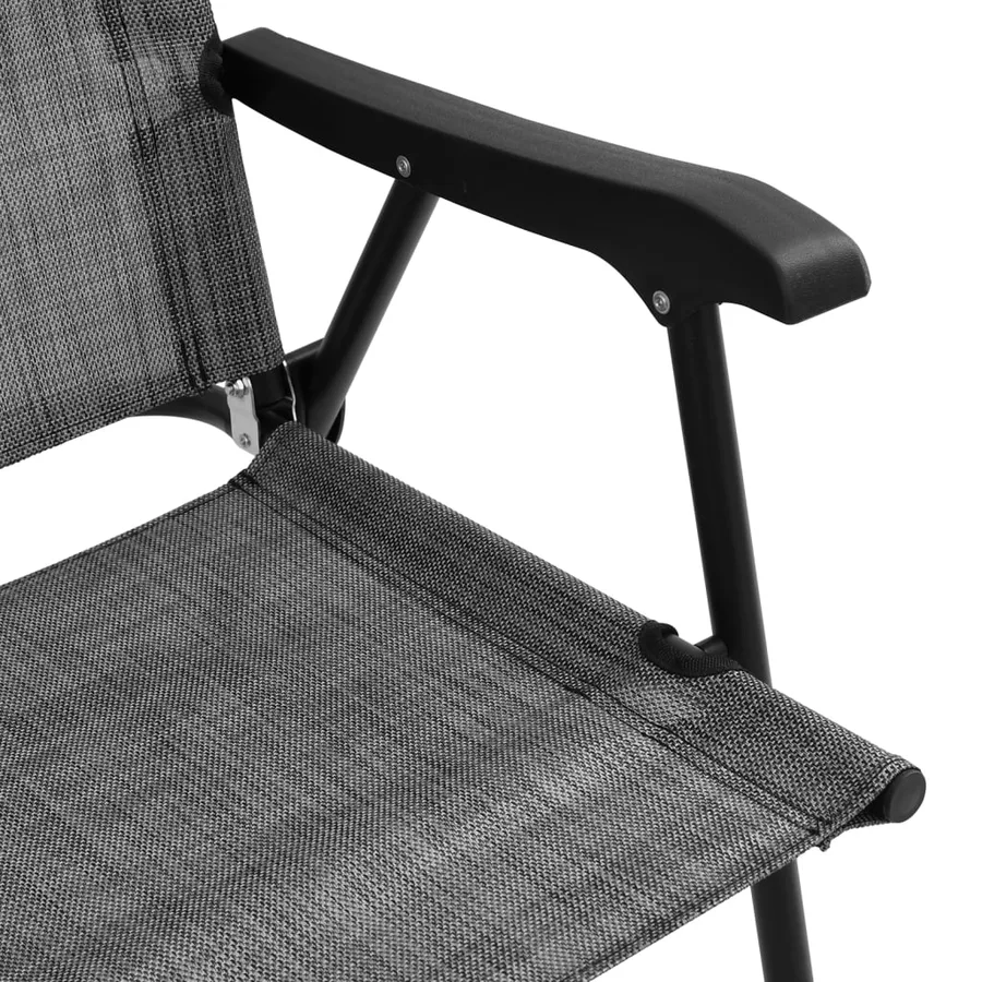 Chaises de jardin pliables lot de 8 en acier et textilène - 9