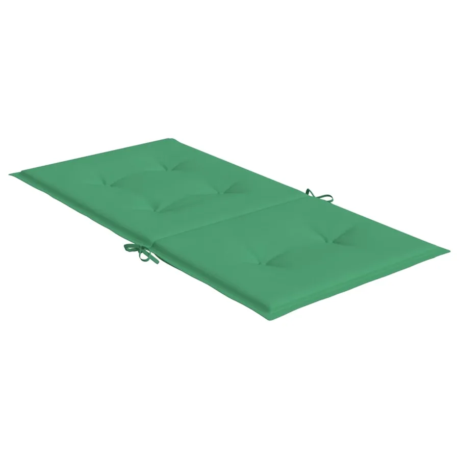Coussins de chaise de jardin à dossier bas lot de 4 vert - 6