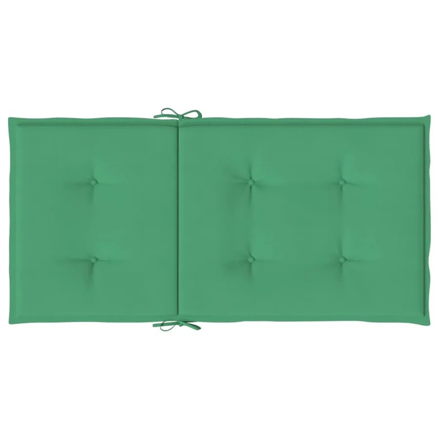 Coussins de chaise de jardin à dossier bas lot de 4 vert - 7