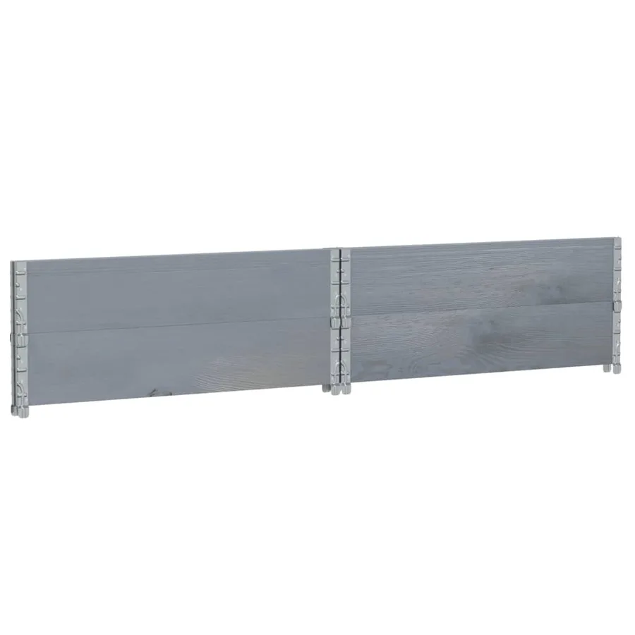 Jardinière gris 100x100 cm bois de pin massif - 5