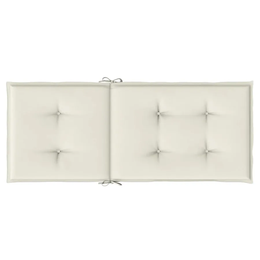 Coussins de chaise à dossier haut lot de 2 crème mélangé tissu - 7