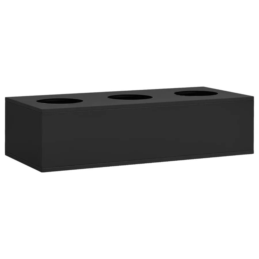 Armoire de bureau et jardinière Anthracite 90x40x128 cm Acier - 2