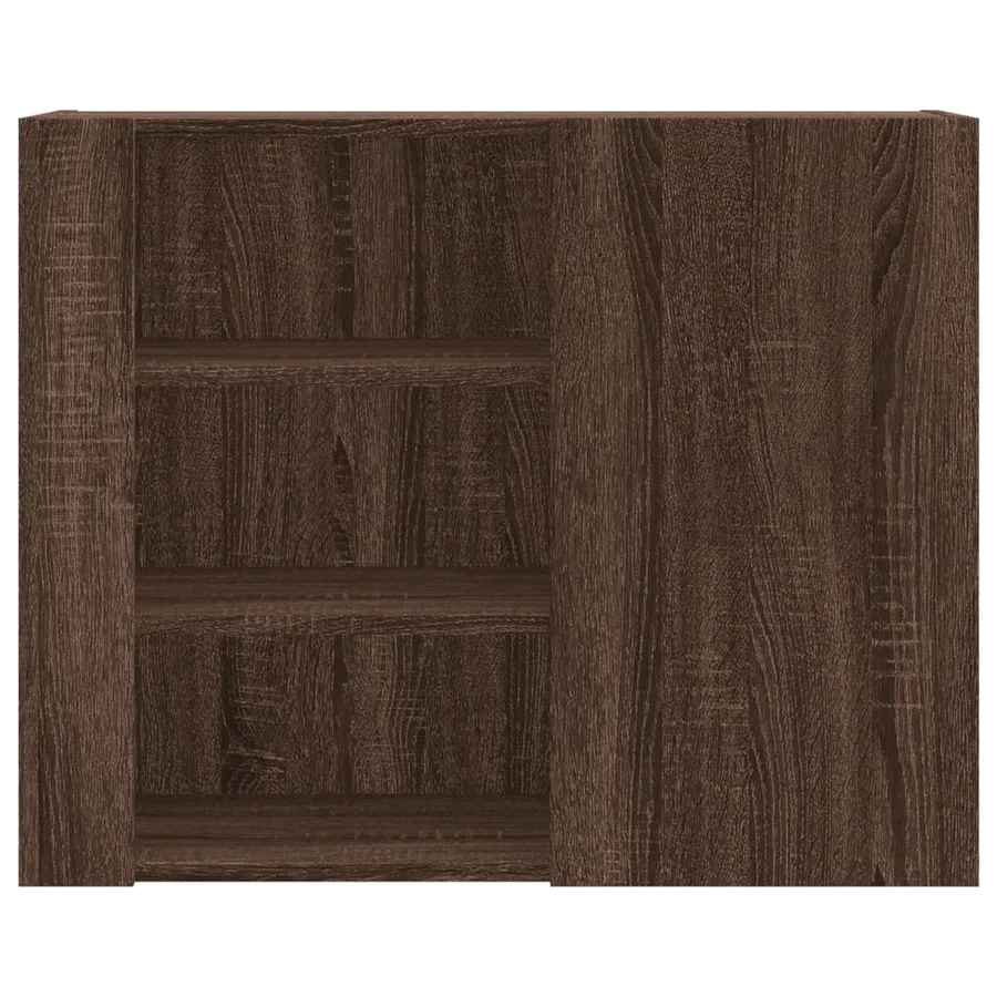 Armoire murale chêne marron 75x35x60 cm bois d'ingénierie - 4