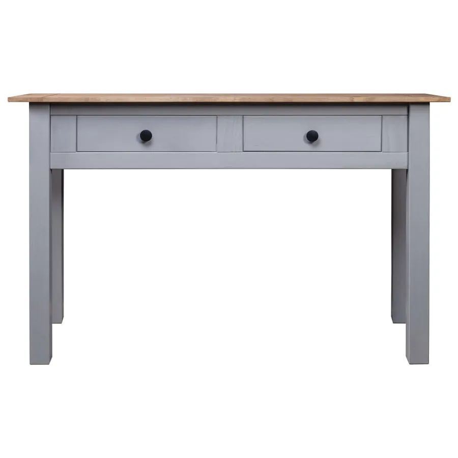 Table console Gris 110x40x72 cm Pin solide Gamme Panama - 2