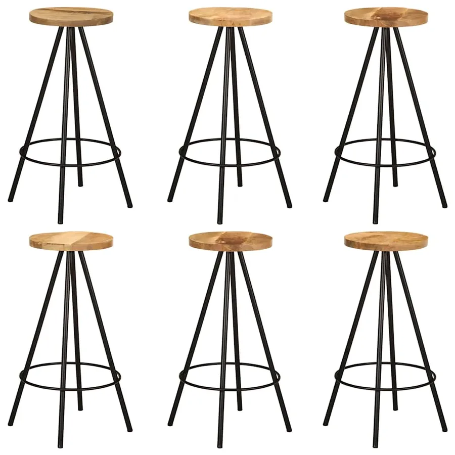 Ensemble de bar 7 pcs bois de manguier massif - 7