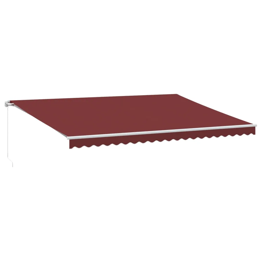 Auvent manuel rétractable bordeaux 500x350 cm - 2