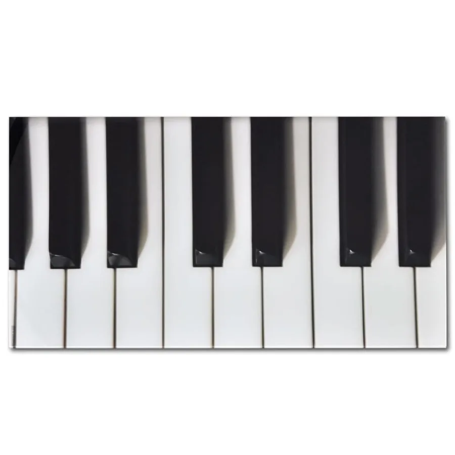 Table basse avec impression de piano Dessus de table en verre - 5