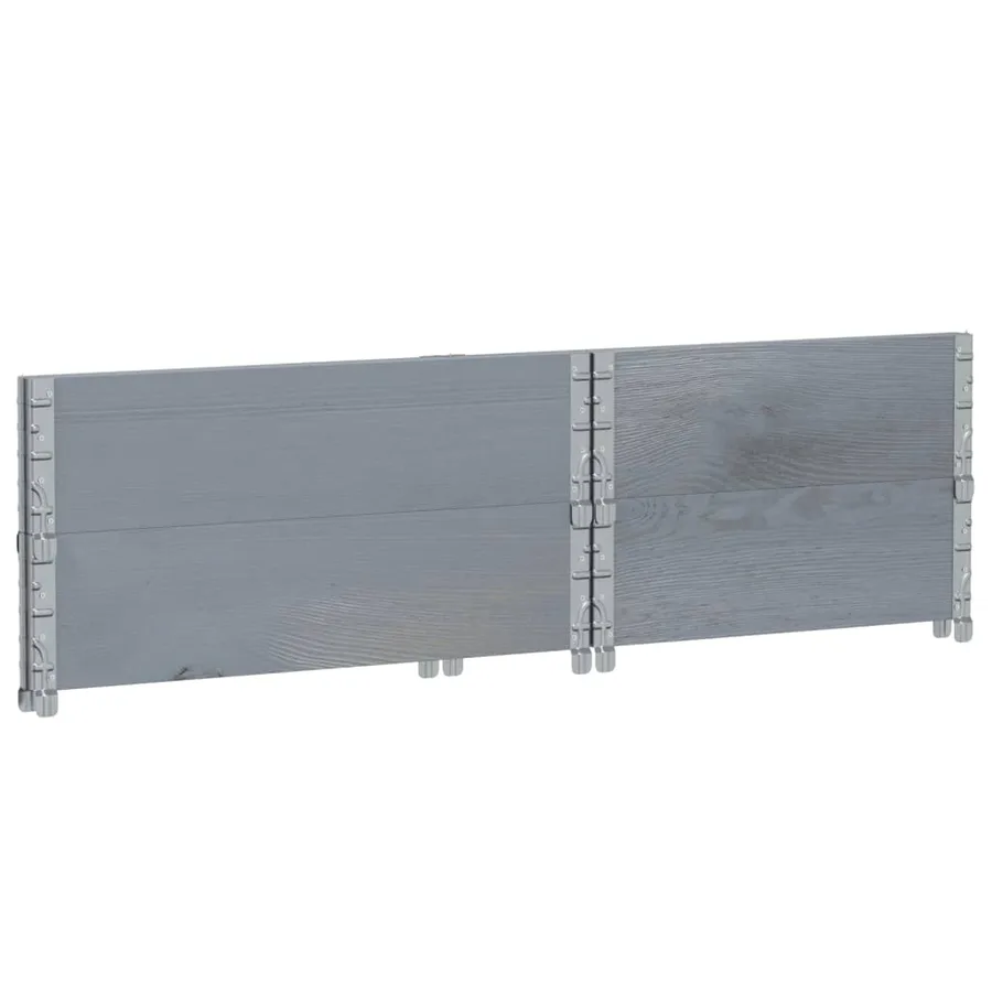 Jardinière gris 80x60 cm bois massif de pin - 6