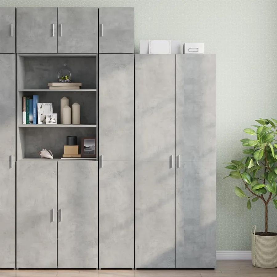 Armoire murale gris béton 30x42,5x40 cm bois d'ingénierie - 3