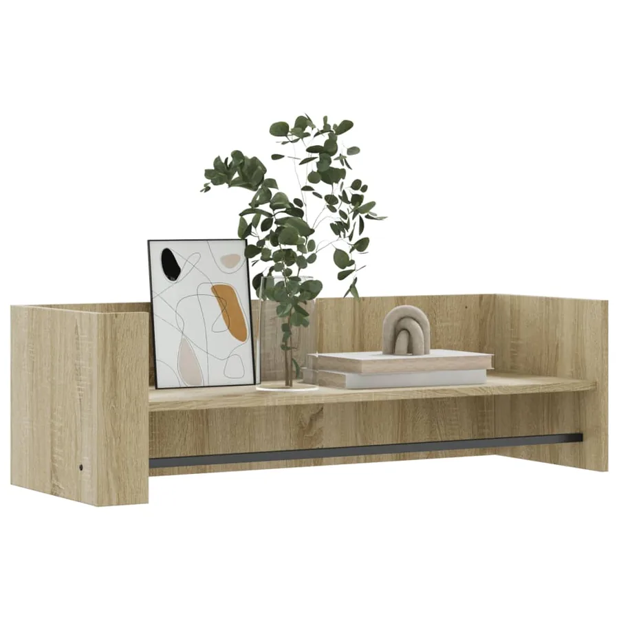 Étagère murale chêne sonoma 100x35x30,5 cm bois d'ingénierie - 3