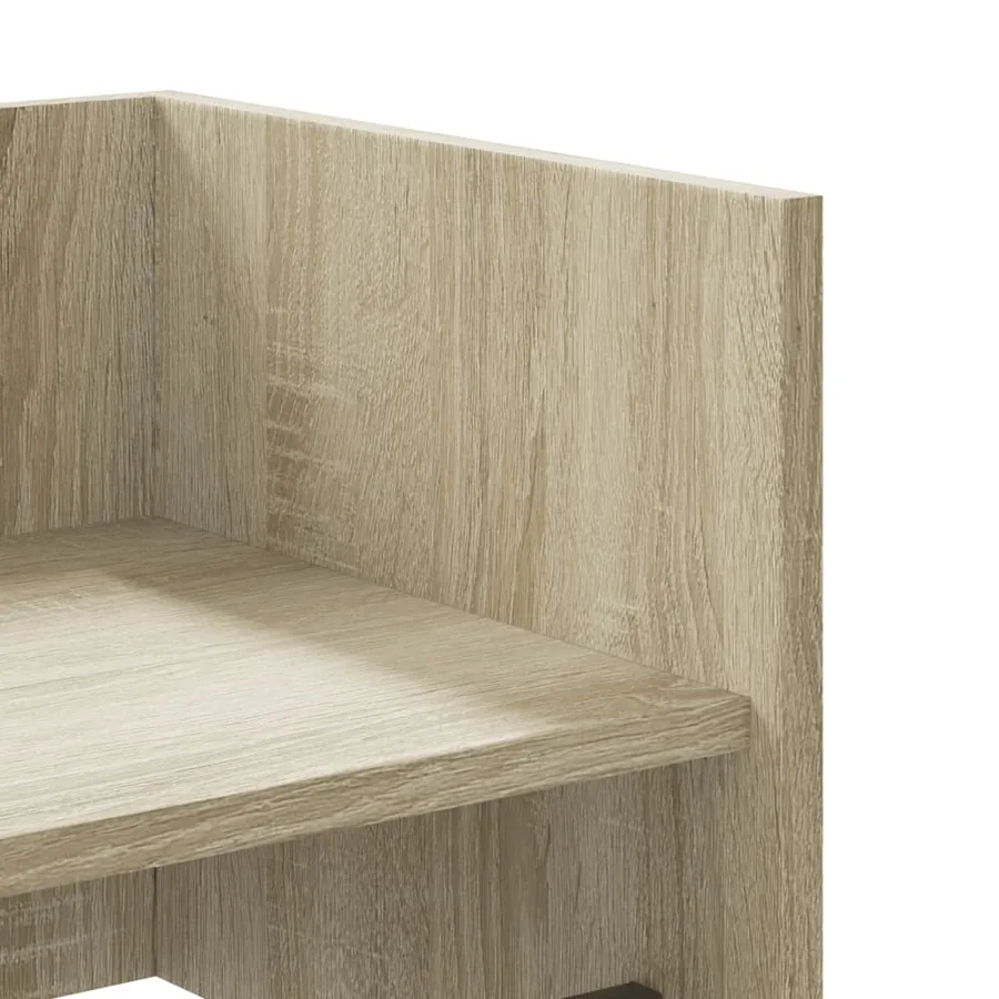 Étagère murale chêne sonoma 100x35x30,5 cm bois d'ingénierie - 7