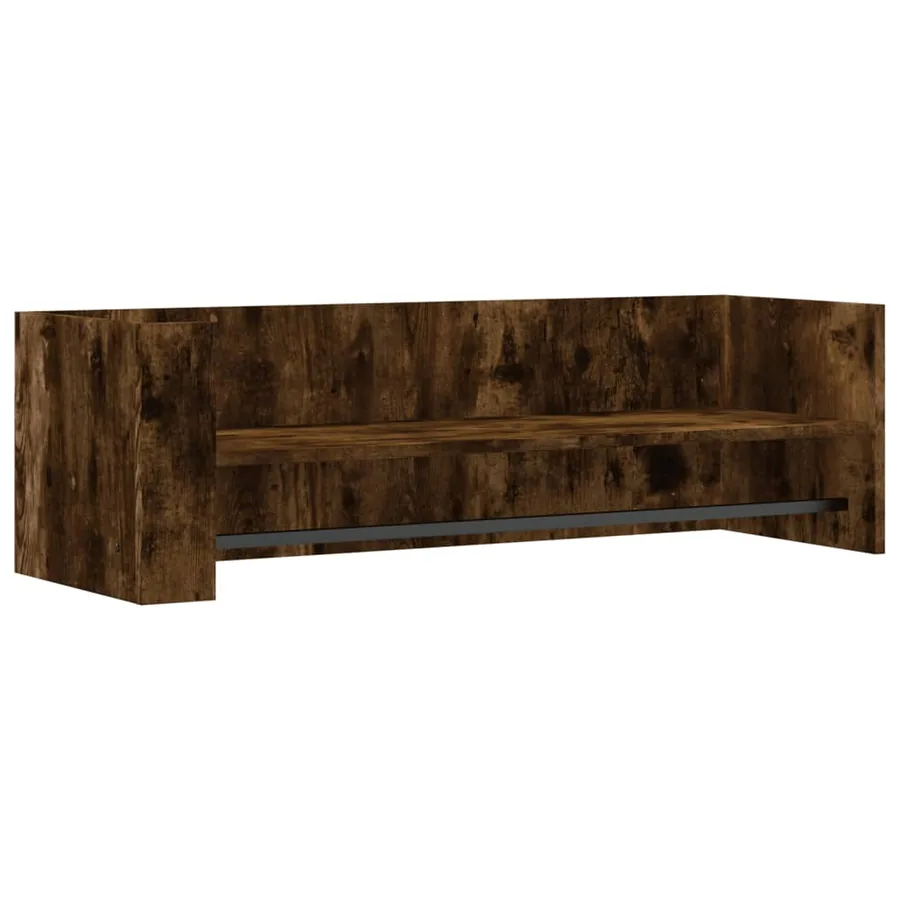 Étagère murale chêne fumé 100x35x30,5 cm bois d'ingénierie - 2