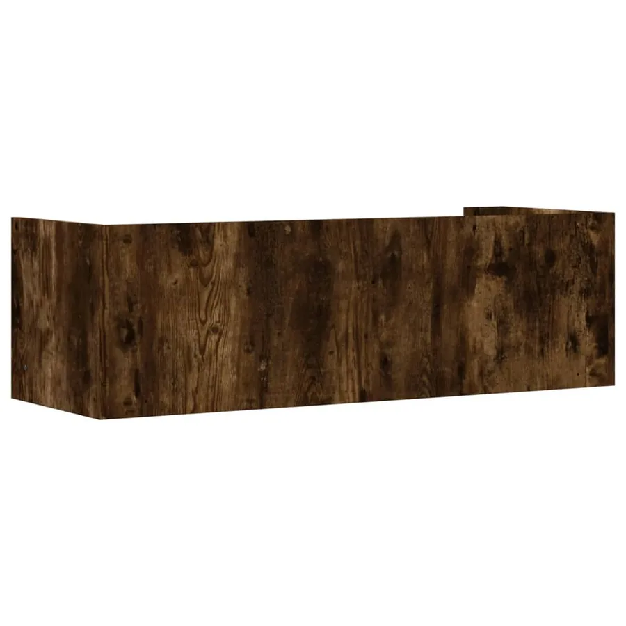 Étagère murale chêne fumé 100x35x30,5 cm bois d'ingénierie - 6