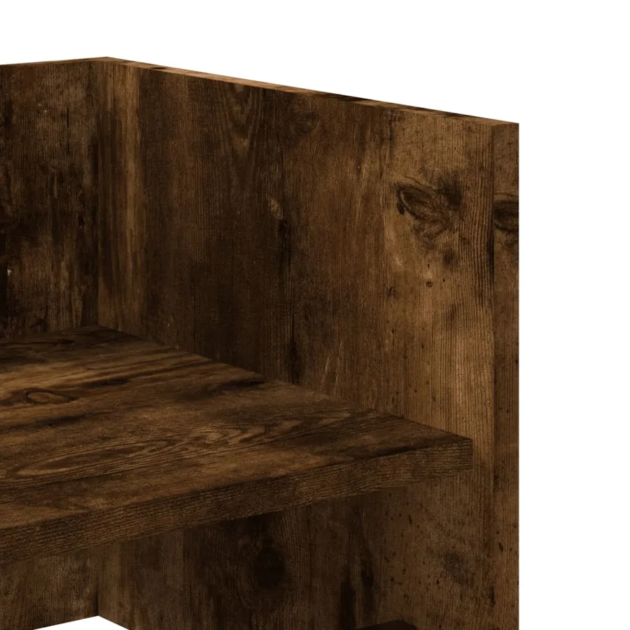 Étagère murale chêne fumé 100x35x30,5 cm bois d'ingénierie - 7
