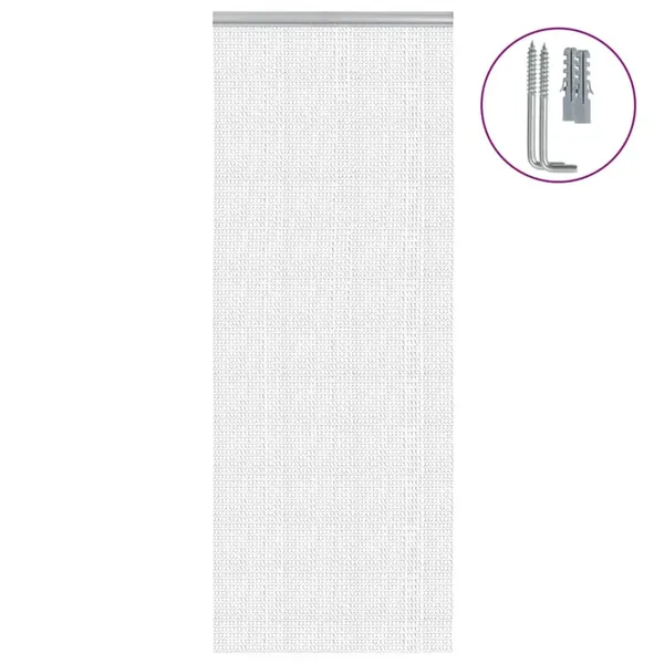 Moustiquaire de porte à chaîne 80x212 cm aluminium