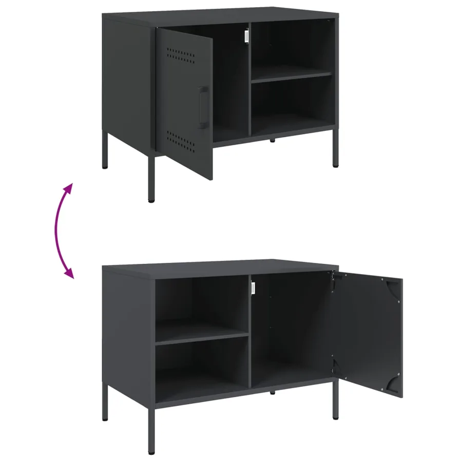 Meubles TV 2 pcs anthracite 68x39x50,5 cm acier - 12