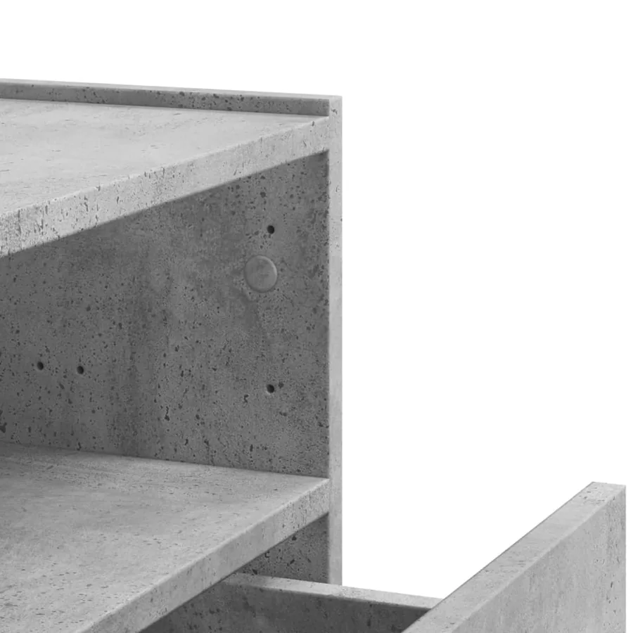 Tables de chevet murales 2 pcs gris béton 45x30x35 cm - 10