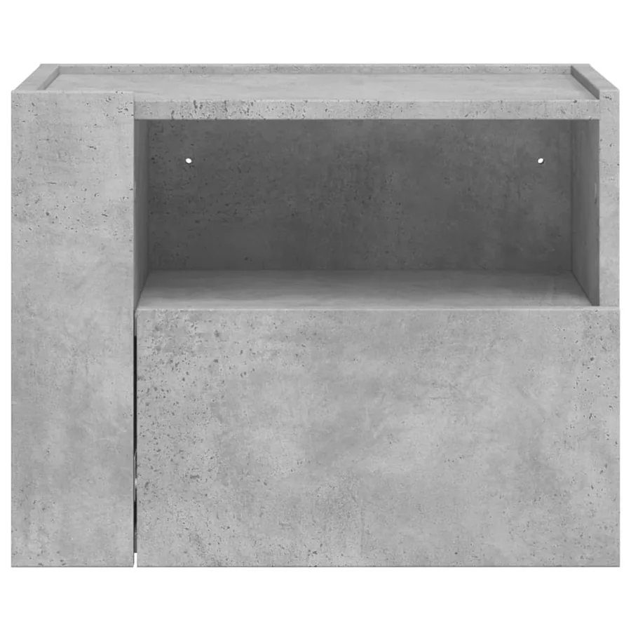 Tables de chevet murales 2 pcs gris béton 45x30x35 cm - 4