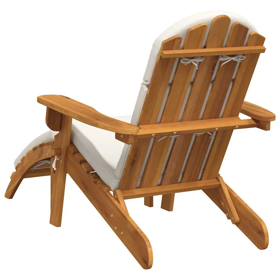 Chaise de jardin Adirondack et repose-pieds bois massif acacia - 6