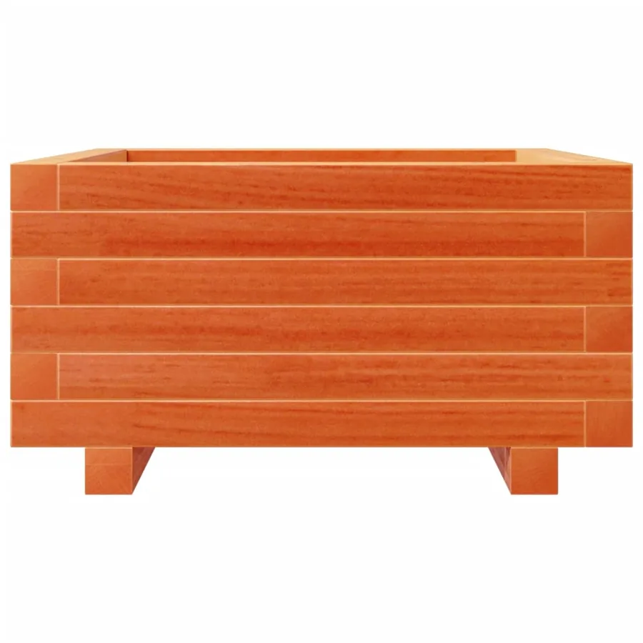 Jardinière cire marron 50x50x26,5 cm bois de pin massif - 5