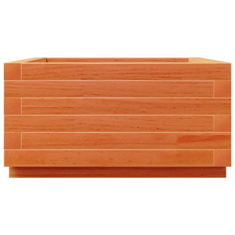 Jardinière cire marron 50x50x26,5 cm bois de pin massif - 6