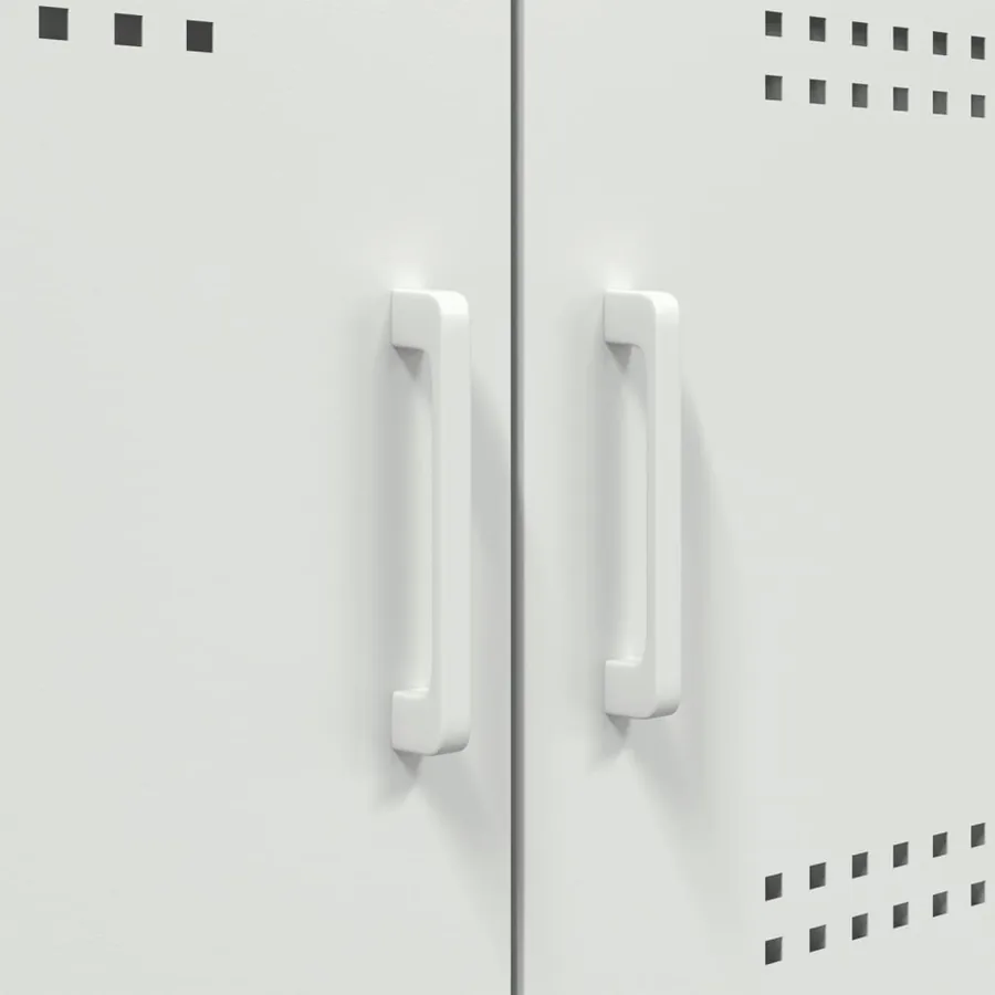 Meubles TV 2 pcs blanc 68x39x50,5 cm acier - 13