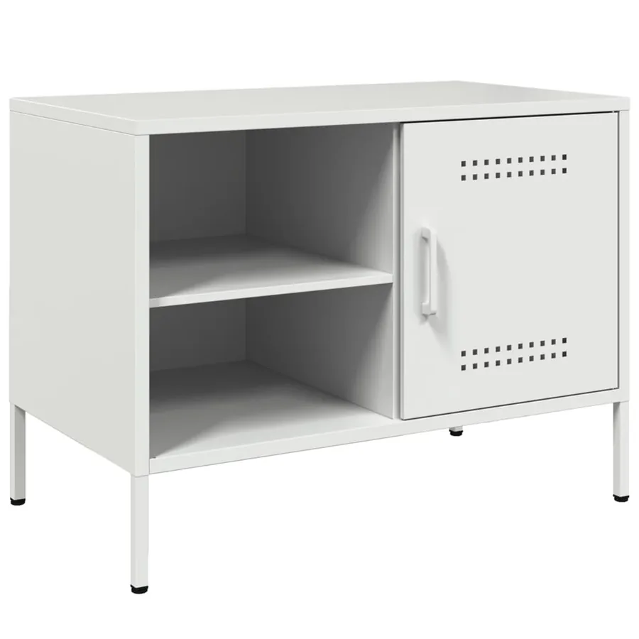 Meubles TV 2 pcs blanc 68x39x50,5 cm acier - 6