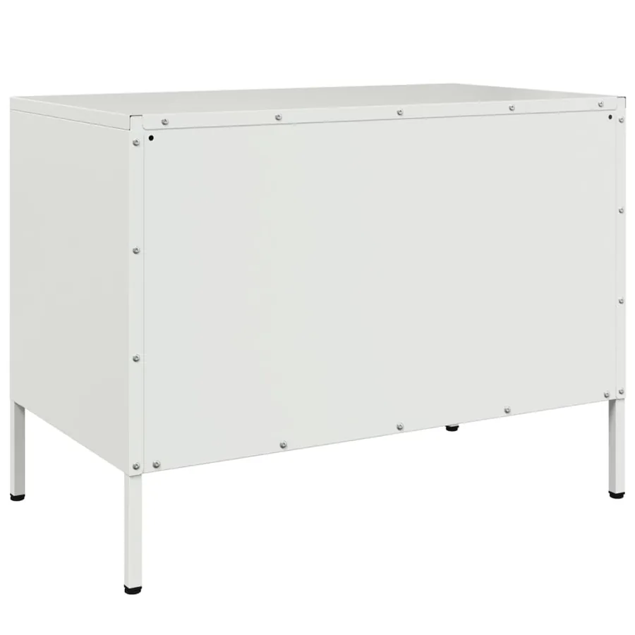 Meubles TV 2 pcs blanc 68x39x50,5 cm acier - 9