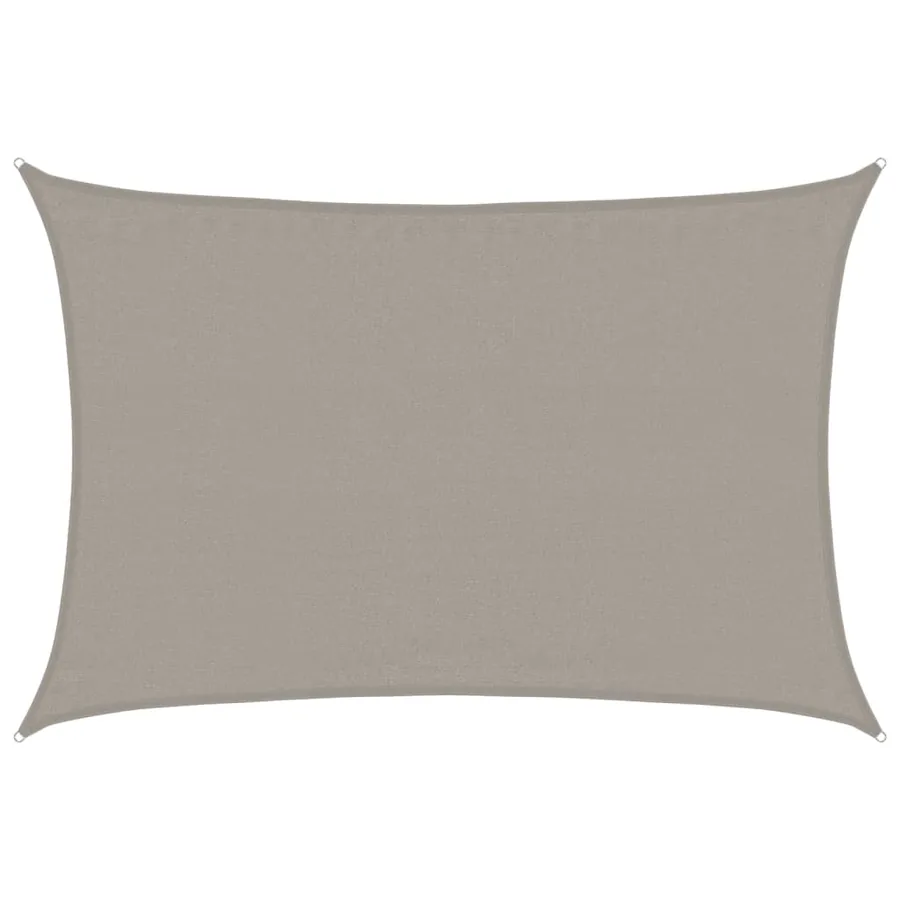 Voile d'ombrage 160 g/m² rectangulaire gris clair 3,5x4,5m PEHD - 2