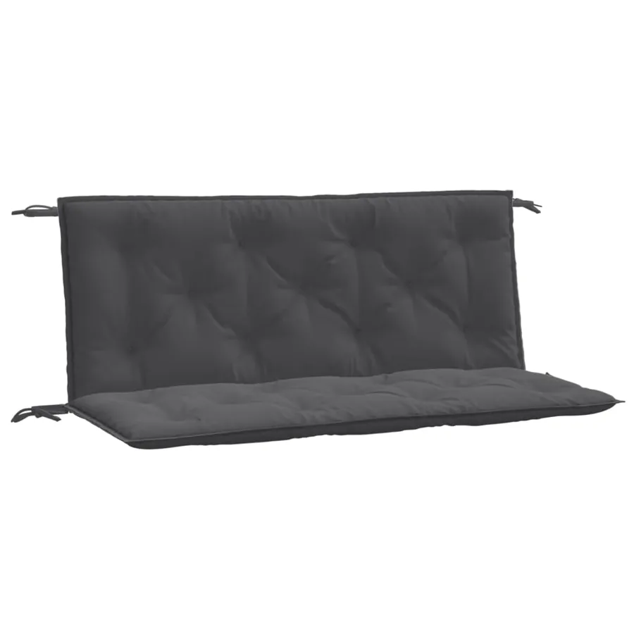 Coussins de banc de jardin lot de 2 anthracite mélangé tissu - 2